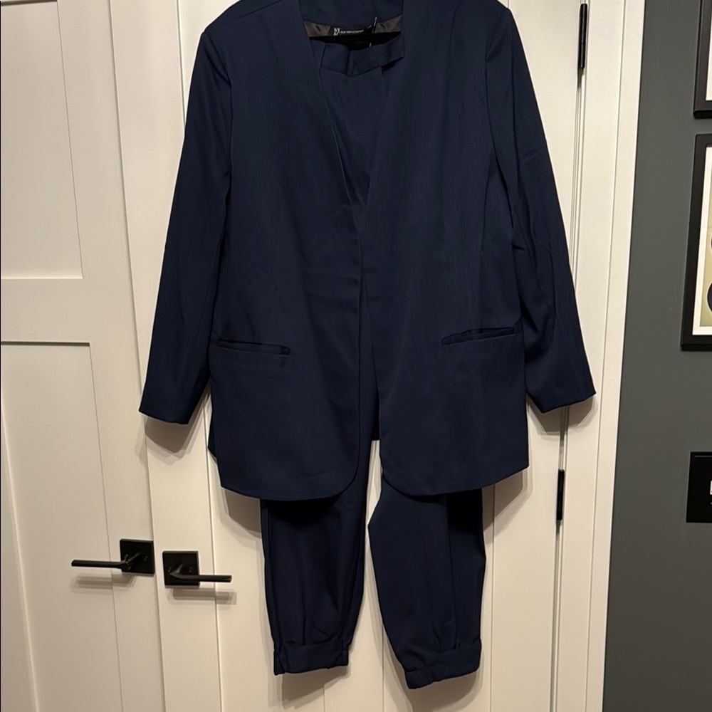 New York & Company Deep Blue Suit Set